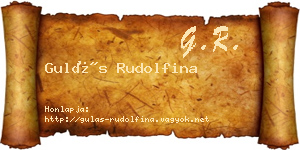 Gulás Rudolfina névjegykártya